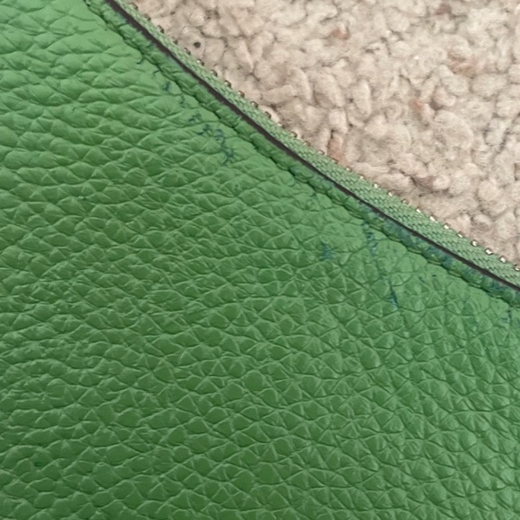 BCBGMaxAzria Y2K Pebbled Leather Crescent Baguette Hobo Purse Shoulder Bag - Picture 6 of 7